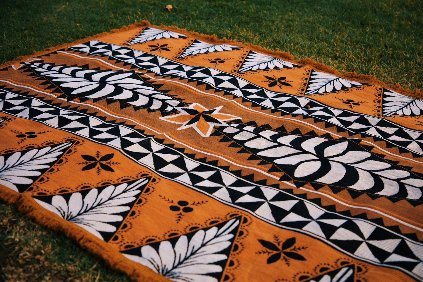 Brown Tapa Throw Rug