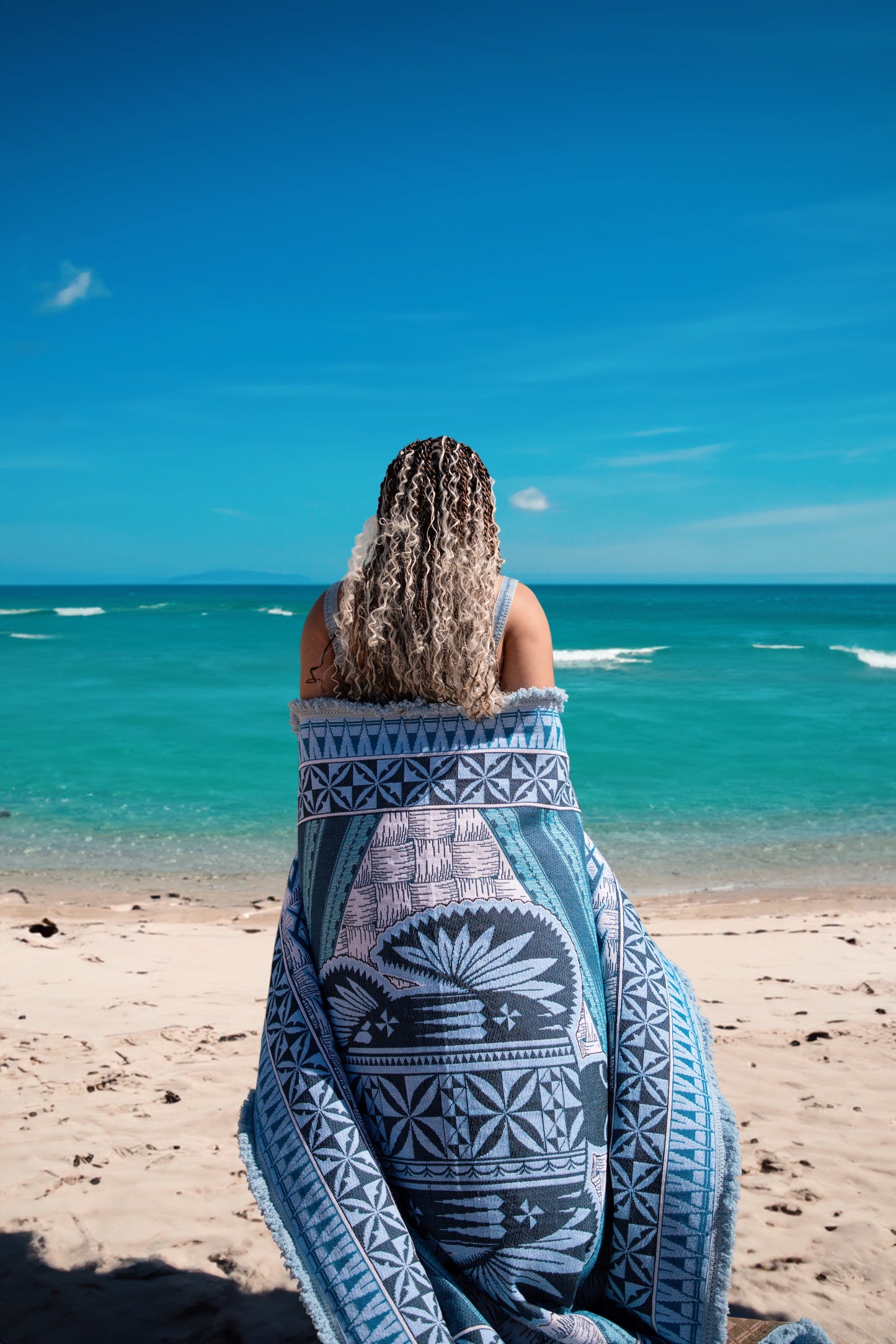 Ocean Blue Throw Rug