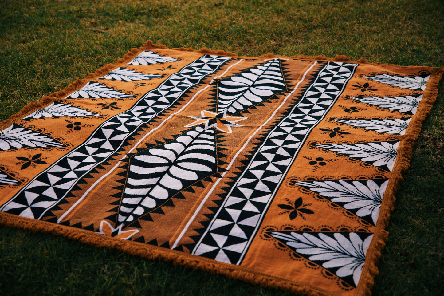Brown Tapa Throw Rug