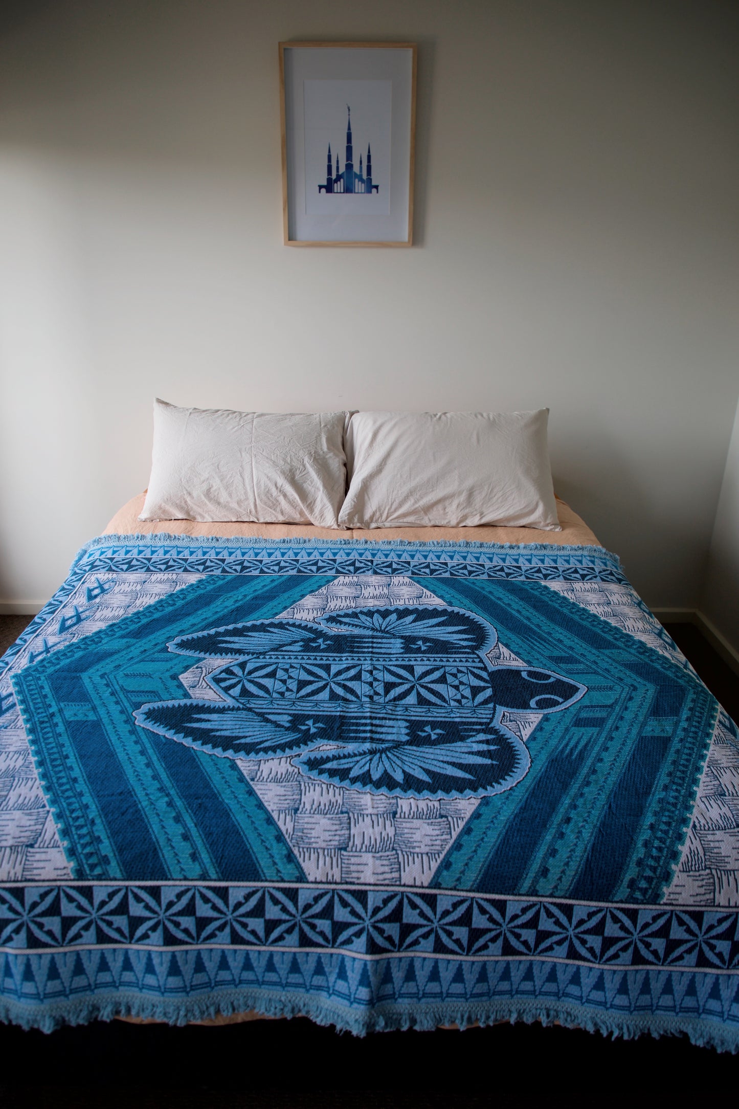 Ocean Blue Throw Rug
