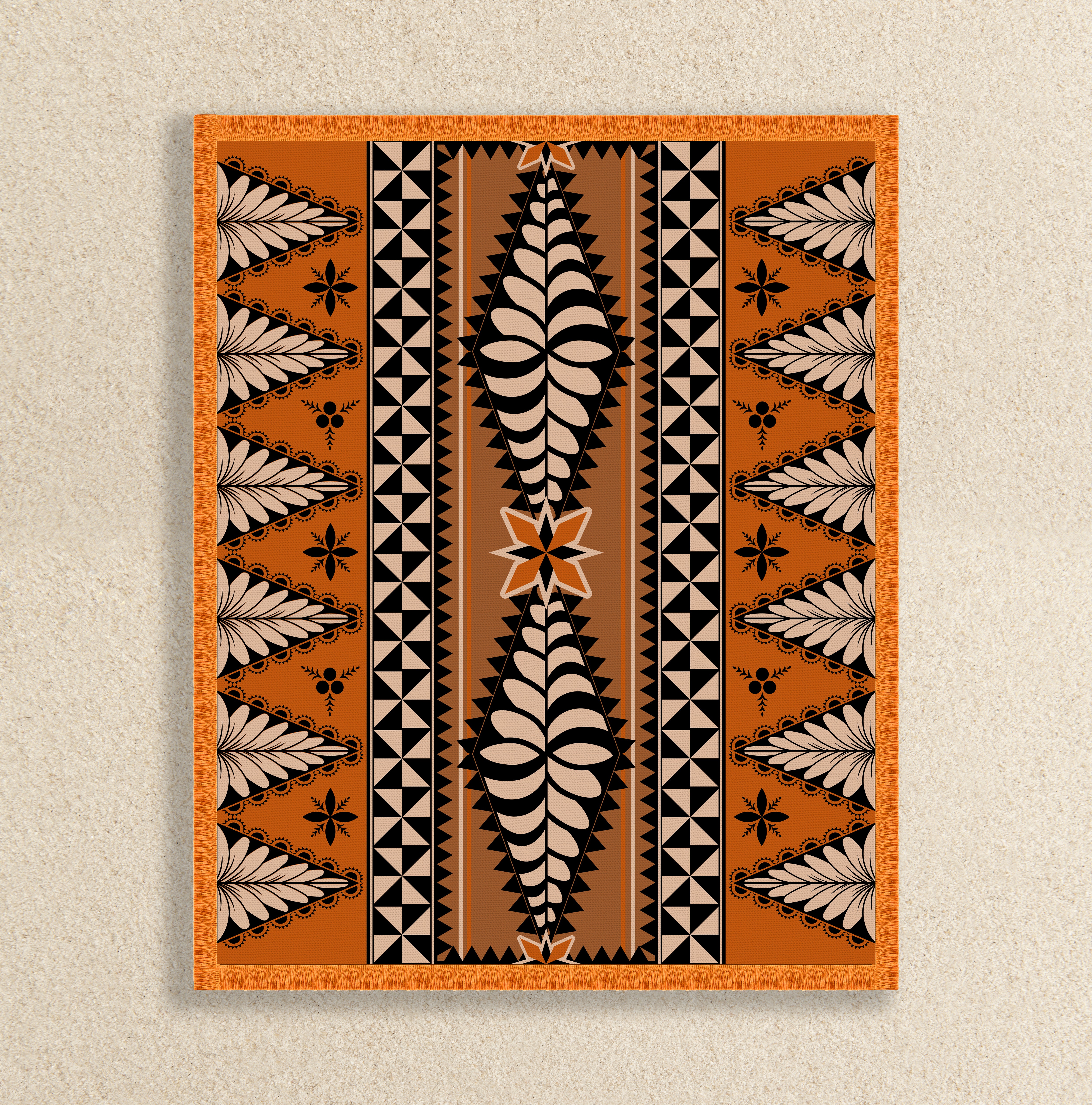 Toaboa Rugs Brown Tapa Throw Rug – Island Threads Co.